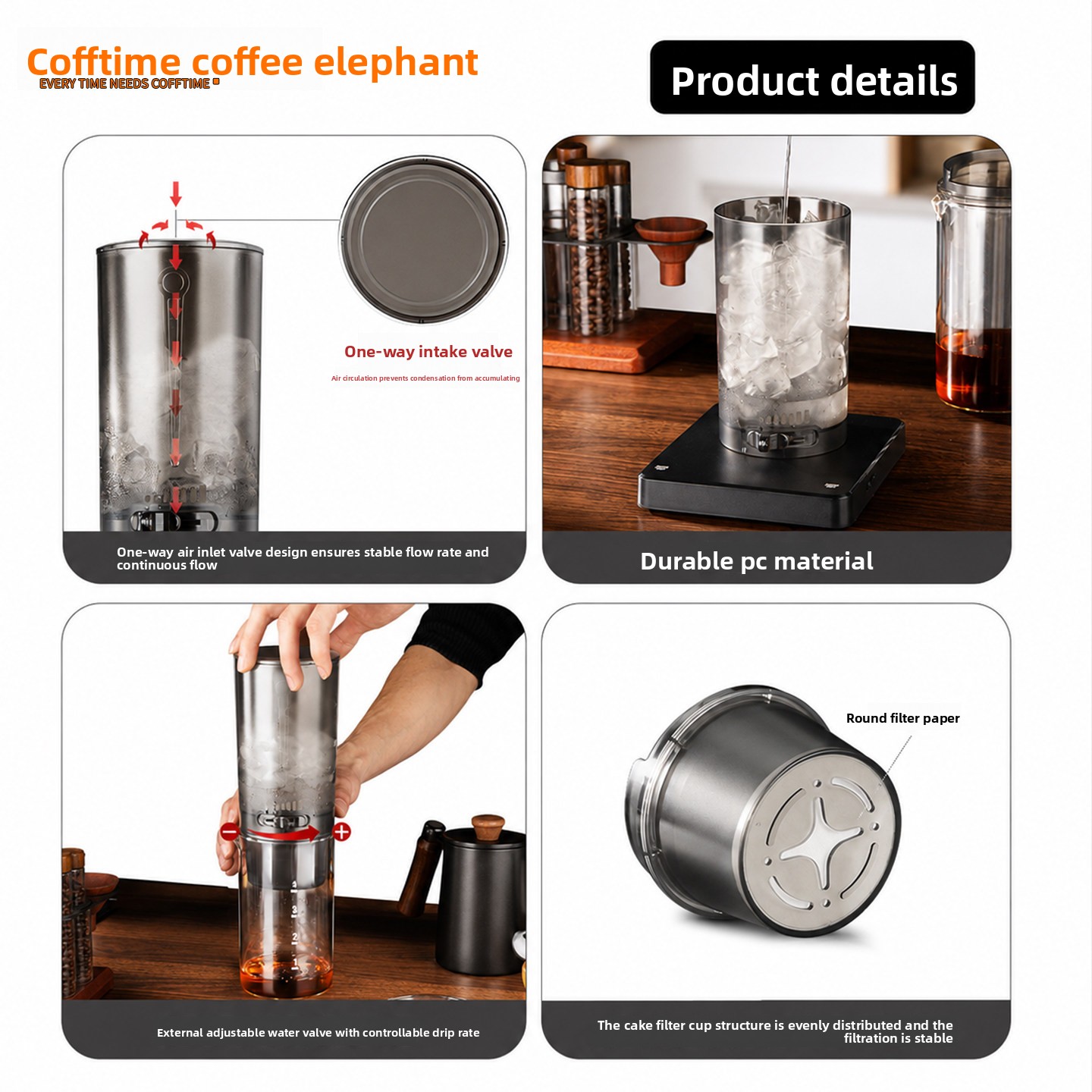 เครื่องชงกาแฟสกัดเย็นขนาด 450  - Coffee Equipment For Camping บทวิจารณ์และราคา
