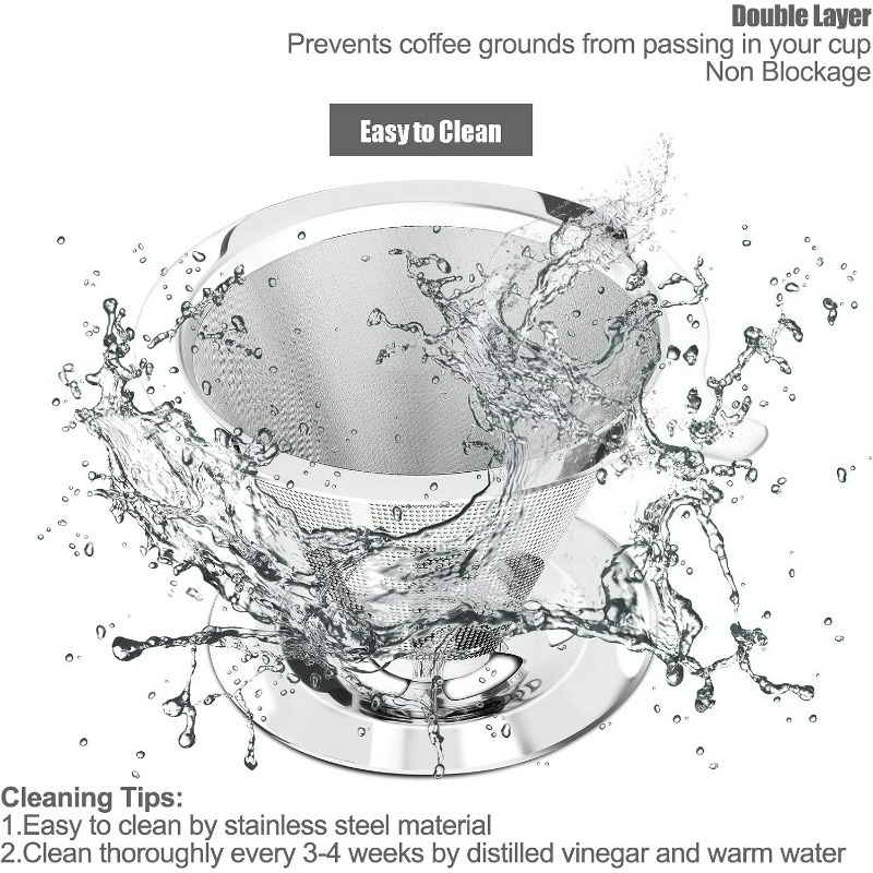 ดริปเปอร์กาแฟแบบเทน้ำ สแตนเลส  - Coffee Equipment Pour Over บทวิจารณ์และราคา